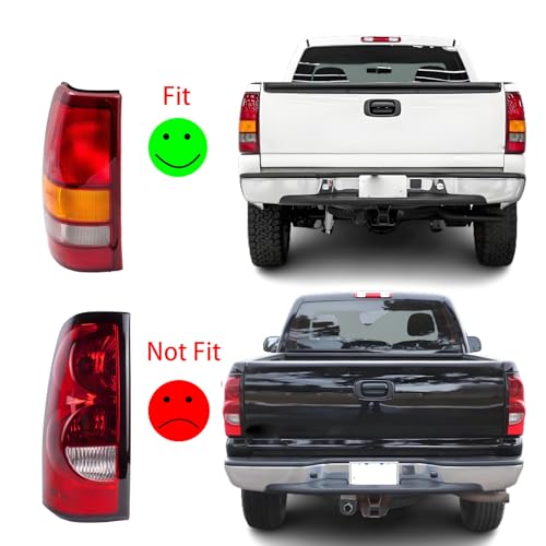 Headlights Tail Lights Assembly Combo Compatible with 1999 2000 2001 2002 Chevy Silverado 1500 2500 / HD, HeadLamp+Taillight Rear Brake Lamp, Factory Style by corkiauto - Image 3