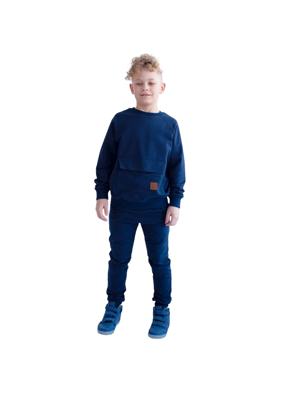 Smart&Cute 'STUDENT' Dres treningowy ręcznie robiony, ekologiczny materiał. Idealny do szkoły lub na zewnątrz. Kombinezon dla chłopców, dziewcząt, unisex, wygodny na zewnątrz/wewnątrz, dzieci, do szkoły, na czas wolny., grantowy, 116