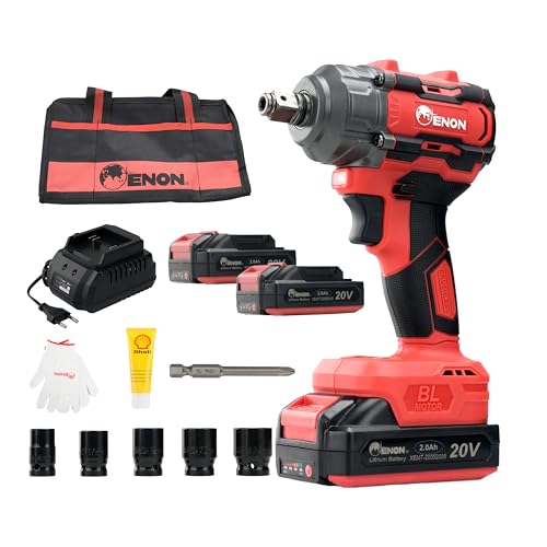 ENON 20V Impact Wrench Cordless Kit, 300Nm Torque, Powerful ...