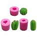 MoldFun 3-Pack Cactus Candle Molds - Cacti Silicone Mould for Fondant, Cake Decorating, Chocolate, Candy, Mini Soap, Lotion Bar, Polymer Fimo Clay