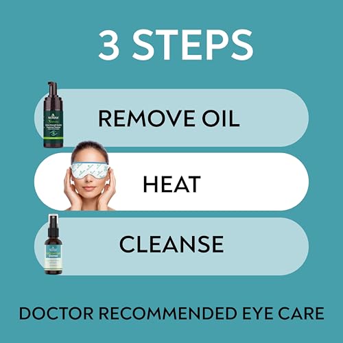 Demodex Eyelid Cleanser Foam | Extra Strength Tea Tree Oil Formula | Daily Face Wash For Eyelash, Demodex, MGD, Stye Eyes, Eye Irritations & Skin Dryness, 3.38 fl oz (100ml)