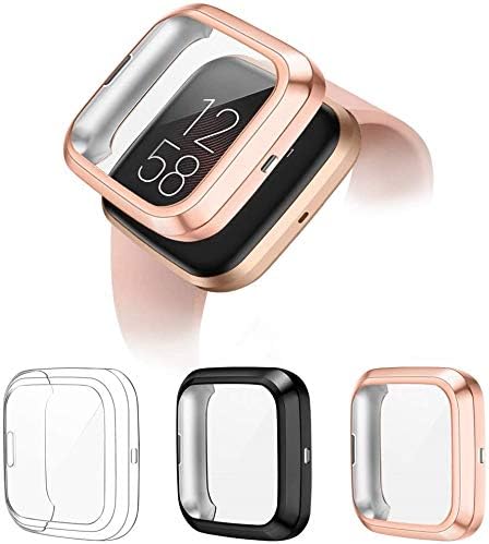EZCO 2-Pack Screen Protector Case Compatible with Apple Watch Series 7 41mm / 45mm, Soft TPU Full Coverage Protective Cover Bumper Compatible with iwatch 7 Smart Watch for Women Man