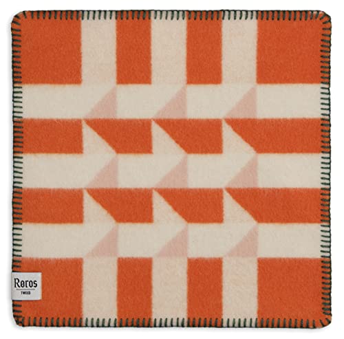 RØROS TWEED Kvam Sitzunterlage - aus norwegischer Lammwolle - Design von Kristine Five Melvaer - Maße: 45 x 45 cm (25212 - orange)