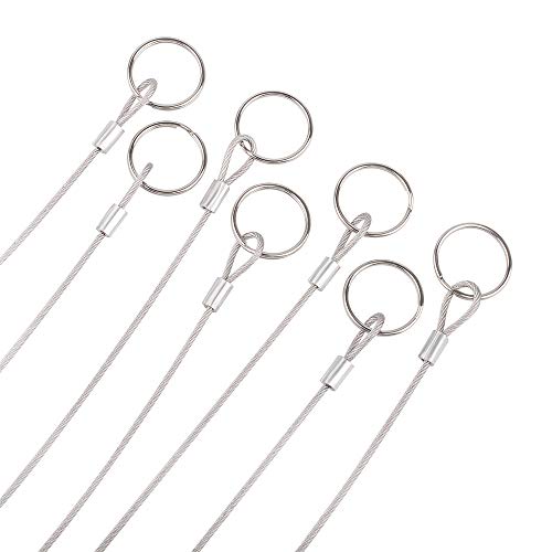 12 Pcs Lanyard Safety Rope,YuCool 2mm 316 Stainless Steel Rope with 4 Pcs Hoist Buckle for Preventing Loss and Hanging Modern Lights by YuCool - Image 5