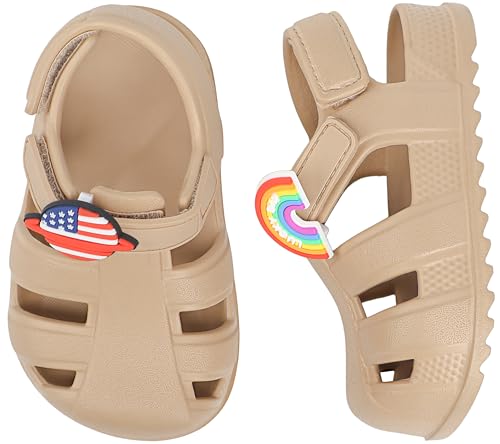 Image of ChayChax Toddler Classic Fisherman Sandals Boys Girls Closed Toe Water Pool Beach Sandal Naturally Splay