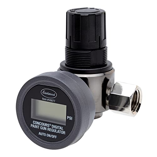 Eastwood Concours Digital Spray Paint Gun Regulator with Digital LCD Screen