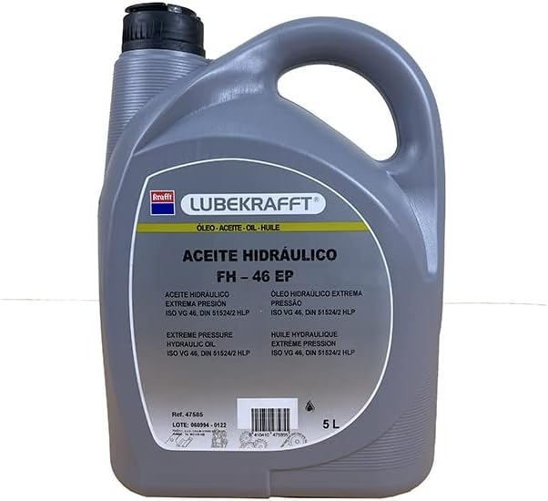 Bottle of Lubekrafft FH-46 EP Hydraulic Oil