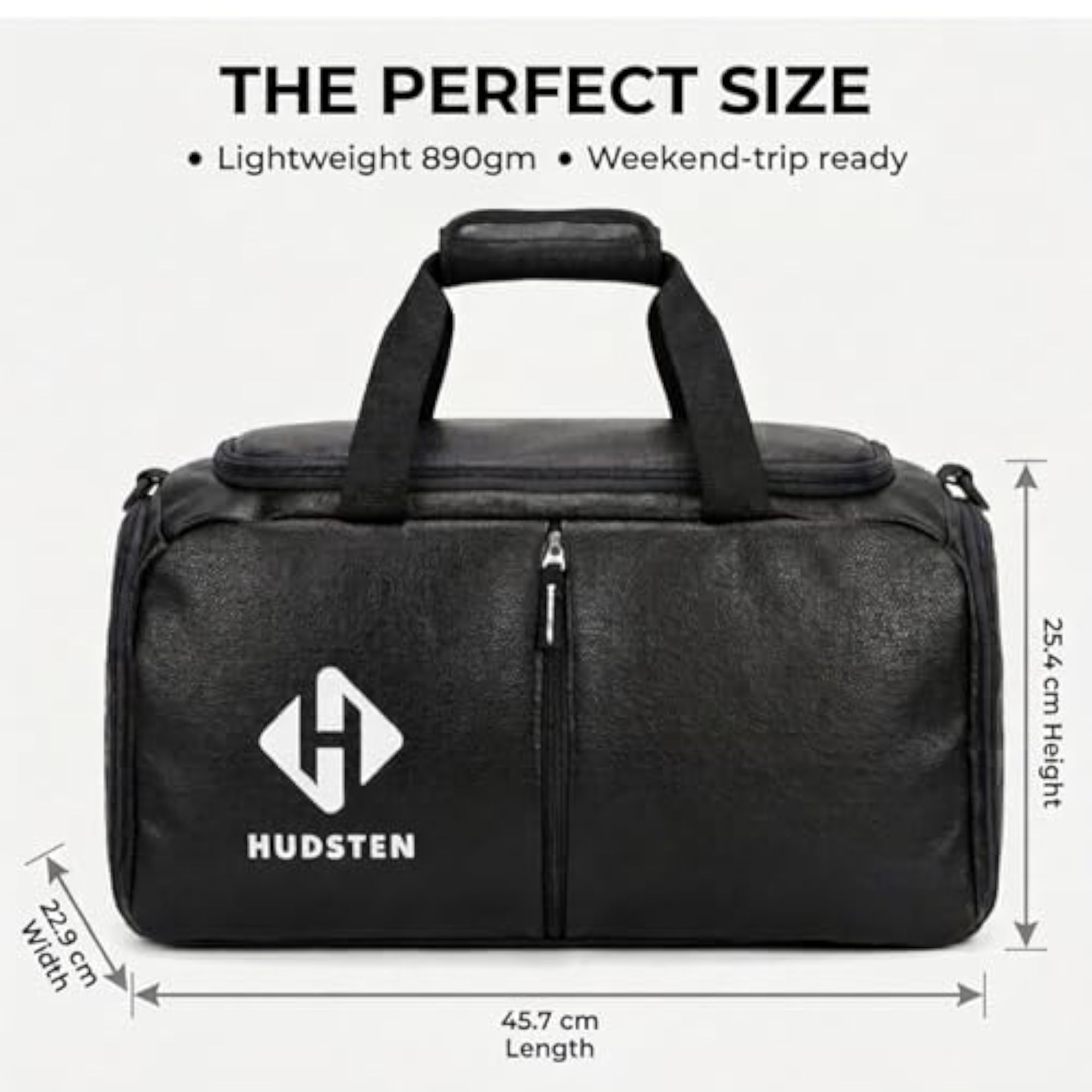 Premium Vegan Leather Gym Bag with Shoe Compartment