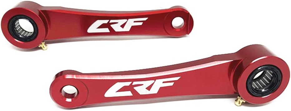 CRF450L -1.5"Lowering Link Rear Drop Link Compatible With CRF450RL CRF 450L 2019-2024 CRF250R 250RX 2018-2024 CRF 450R 450RX 2017-2024 CNC Motorcycle Rear Suspension Linkage Arm Kit (Red)
