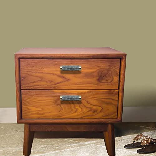 Gutuwellea 10 Pack 2 Inch Cabinet T Knob Aluminum Knob For Drawer Pulls Gold And Grey Oxidation Finish With Diamond Pattern #TOP4