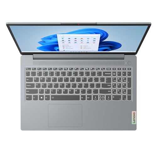 Image of Lenovo IdeaPad Slim 3i Laptop, 15.6 inch FHD Display, Intel Core i3-N305 8-Core Processor, 8GB LPDDR5 RAM, 256GB SSD, Intel UHD Graphics, Wi-Fi 6, Bluetooth 5, Windows 11 S, Arctic Grey, EAT 64GB SD Card