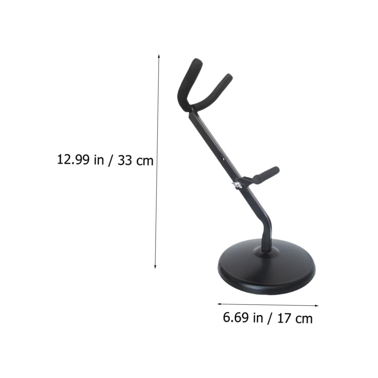 Mobestech Supporto per Sax Contralto Nero in Ferro, Reggi Sax Robusto | Rivestimento in Spugna, Antiruggine e Resistente All'usura, Struttura Stabile per Strumento