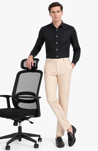 Image of Formal Pants for Men Office Wear - Premium Slim Fit Formal Trouser for Men, College Pant for Boys, Gents Bottom Formal wear for Office Meeting, Party, Gathering, Wedding