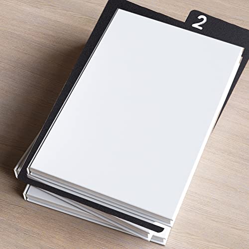 50Pcs Comic Book Dividers, Tounalker Large White Black Frosted Card Separator With Tabs, Plastic Comic Book Dividers For Short Or Long Comic Book Storage Boxes, 7.24 X 11.22 Inches #TOP5