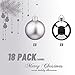Amooca Christmas Glass Balls Decoration Festival Party Home Decors Holiday Xmas Tree Hanging Ornaments Set 18pc 1.8in Silver