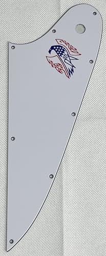 For Fit Gibson Firebird Logo Style Guitar Pickguard (3 Ply White (Color Logo))
