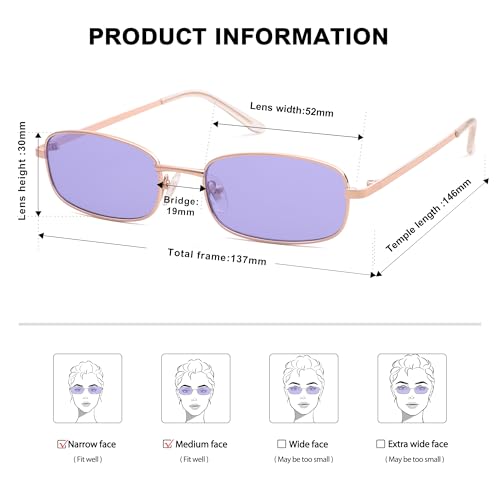 Image of SOJOS Trendy Rectangle Sunglasses Womens Mens, Retro 80s 90s Y2k Chic Narrow Thin Skinny Sunnies SJ1187 | Retro 80s 90s 2000s Chic Narrow Thin Skinny Frame UV400 Protection Lenses