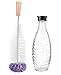 BlueFire Flaschenbürste für SodaStream Crystal Glasflaschen, Premium Reinigungsbürste mit Antikratz Wollkopf, Schonende & Kratzerfreie Reinigung, Flaschenreiniger für Glaskaraffe 0.6 Liter