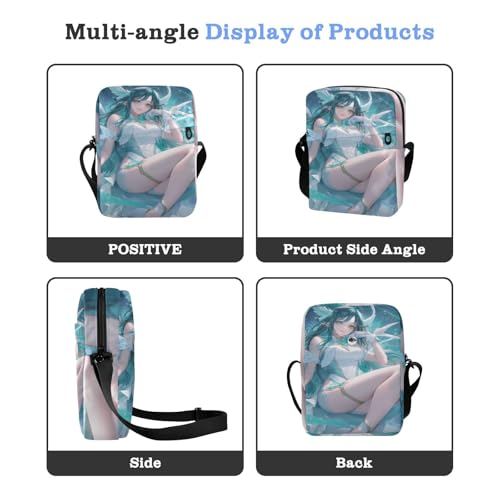 small messenger bag for men crossbody bag men Casual Purse Adjustable Strap for Outdoor Daily Outdoor Daily- Anime Fairy4