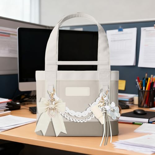 Image of Tote Bag Accessories for YETI Camino 20 /35 /50 Bogg Bags Pearl Bow White