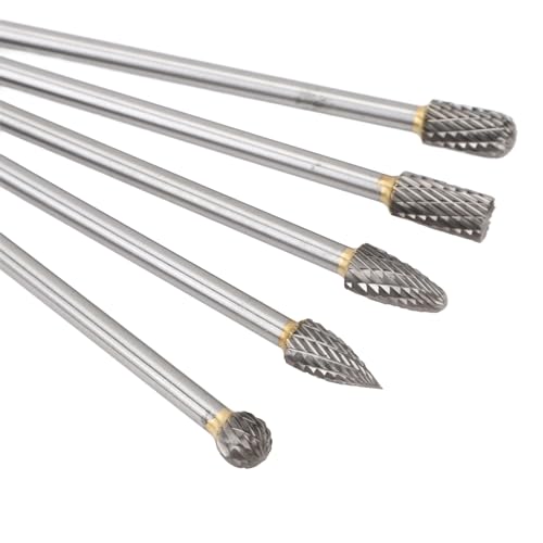 Set 5 Pzs Fresas Rotativas Carburo Corte Doble 6x10mm miniatura 6
