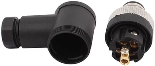 Miniatura 3 de M12 Conector de código macho A de 5 pines, sensor de ángulo recto, enchufe de aviación, conector circular industrial con terminación de tornillo