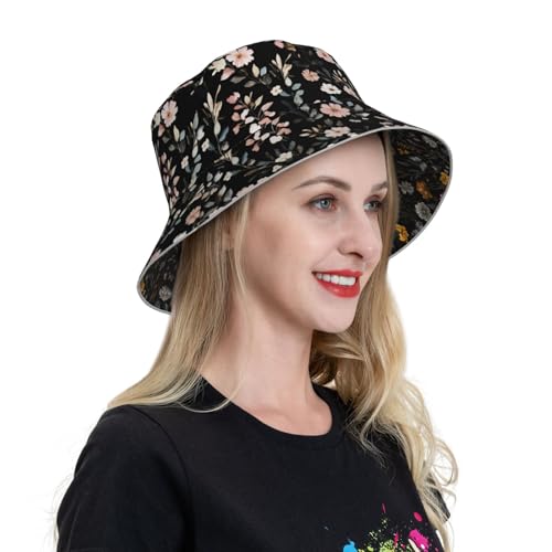 Image of Bucket Hat Double-Side-Wear Reversible Sun Hat Beach Travel Hiking for Women Men