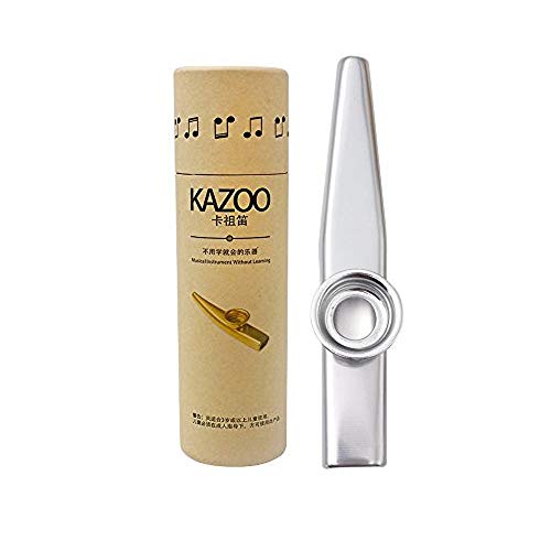 Ximimark Funny Educational Products – 1 Pcs Metal Kazoos With A Gift Box,Silver #TOP1