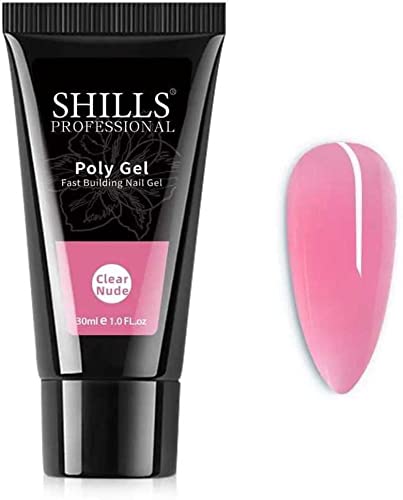 SHILLS PROFESSIONAL Nail Art Fast Building Uv Led Poly Gel Clear Nude G-picture-31