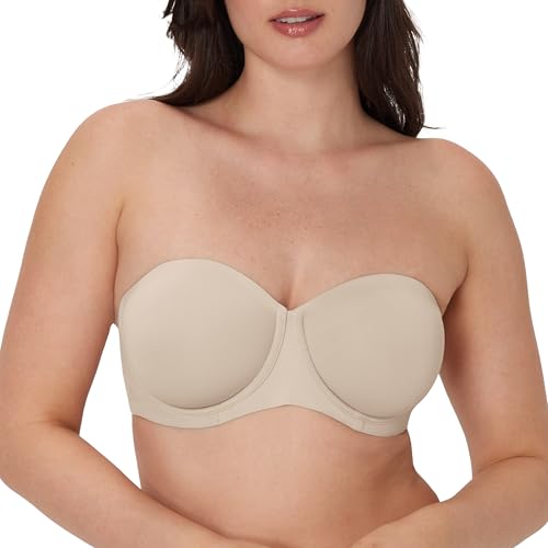 Bali Women's Strapless, Coolest Smoothing Moisture-Wicking Bra, Minimizes Bustline Up to 1.5