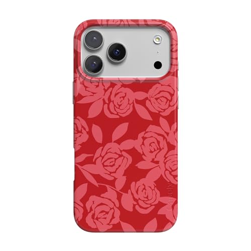Casely iPhone 17 Pro Max Case | Final Rose | Red & Pink Floral | Compatible with MagSafe | Classic Ultra Slim Design
