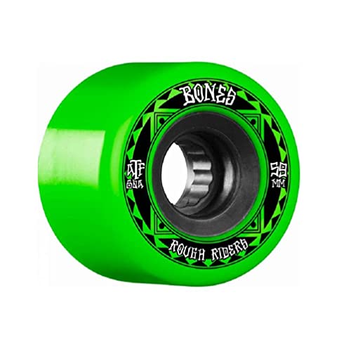 Bones Wheels ATF Rough Riders Skateboard Wheels, Green, 59 mm