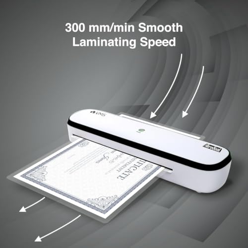 Image of VMS AeroSeal A4 Hot & Cold Lamination Machine | 2 Roller System | Quick 3-5Min Warm-Up | Fits Upto 9 Inch Wide Pages