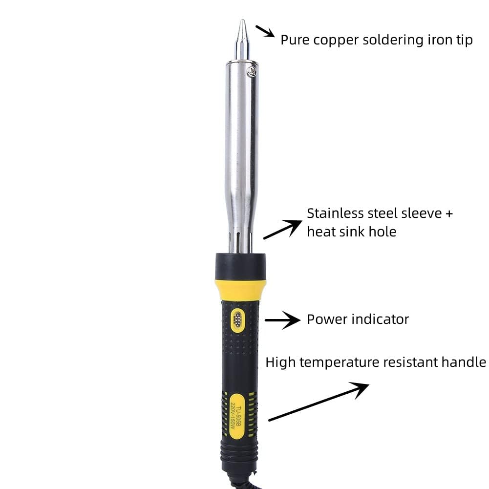 Soldador Eléctrico TU-505B 150W 250V Punta Recta Herramienta Soldadura Electrónica (Enchufe EU)