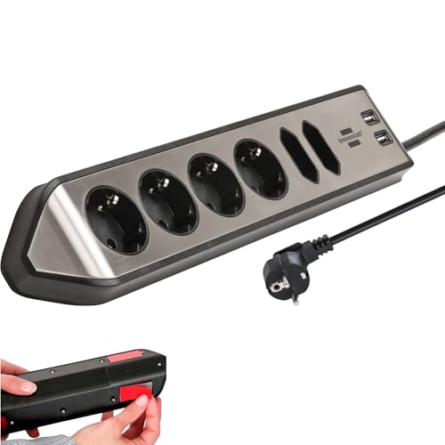 Brennenstuhl Estilo Ecksteckdosenleiste 6-Fach (Tischsteckdose...