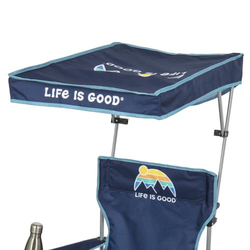 Life is Good Silla Camping con Dosel, Azul miniatura 4