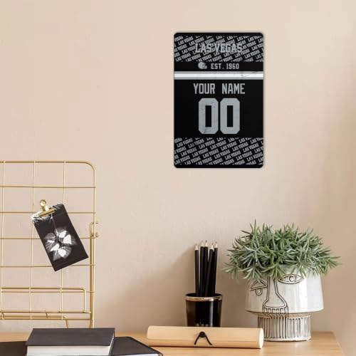 Image of Las Vegas Metal Sign for Outside Custom Name and Number Gifts