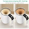 Self Stirring Mug, Auto Magnetic Coffee Mug with LED Display Temperature, Rechargeable Automatic Stirring Cup, 12oz Self Mixing Cup with Lid To Stir Coffee Mixed Milk at Desk Use
