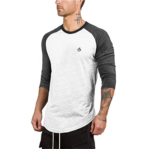Herren Contrast 3/4 Sleeve Raglan Regular Fit Baseball T-Shirt Herren Raglan Contrast Ls T-Shirt