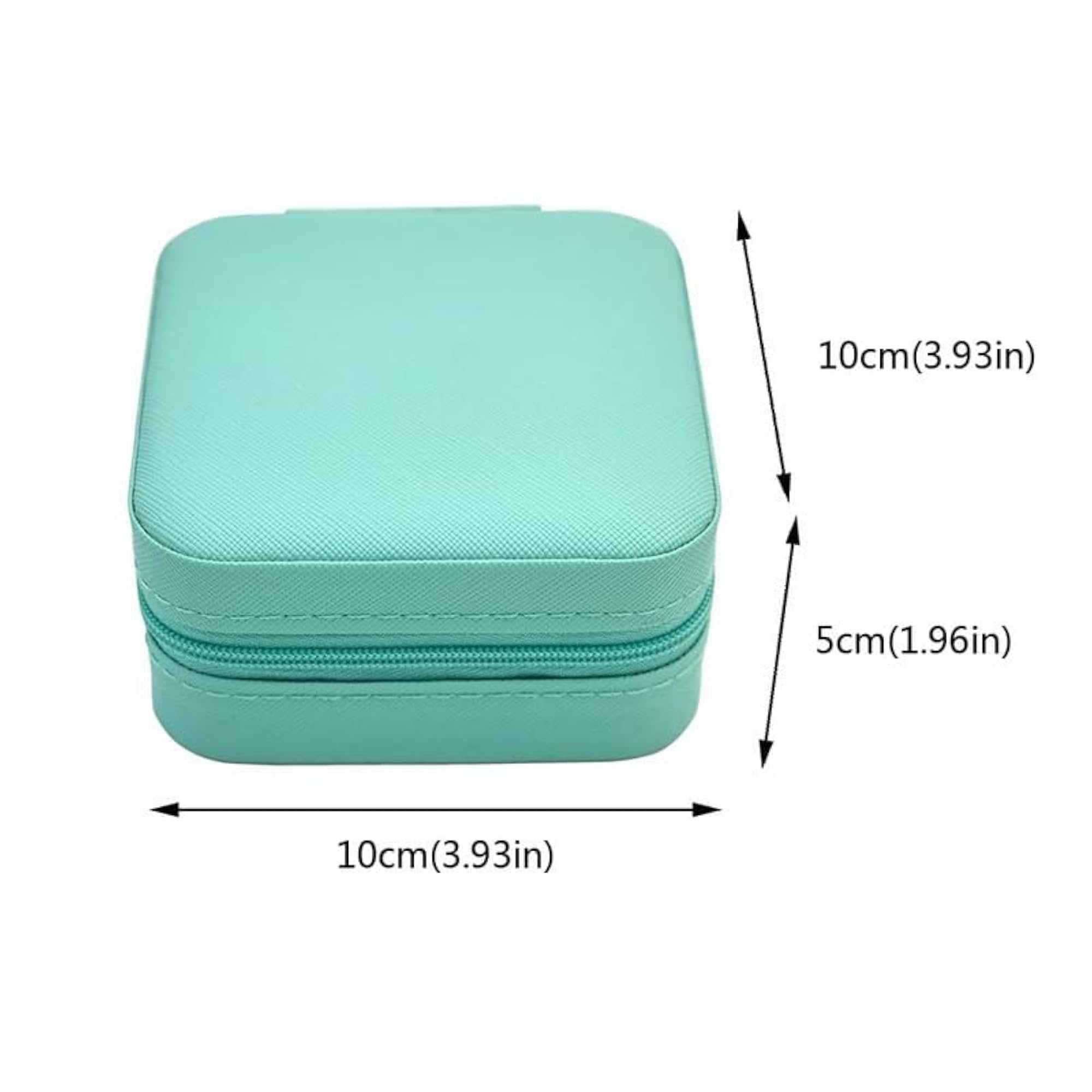 Compact Faux PU Leather Mini Jewelry Organizer Box