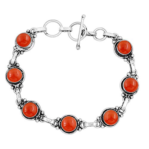 Natural Carnelian 925 Silver Plated...