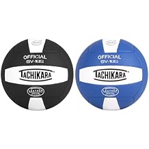 Tachikara Composite Volleyballs, Black-White and Royal-White, Institutional Quality