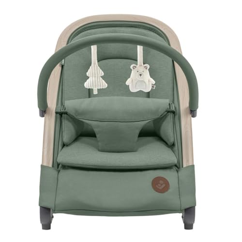Maxi-Cosi Kori 2-in-1 Ergonomic Baby Bouncer Chair with Toy Arch 0-2 Years up to 15 kg Newborn Bouncer 3 Recline Positions Easy-in Harness Lightweight & Compact Newborn Pillow Beyond Green