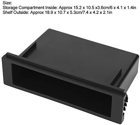 Universal Radio Pocket Cd Storage Single Din Install Mounting Dash Trim Kit 1Din Car Stereo Radio Storage Box Inner Organizer Fits for image 4