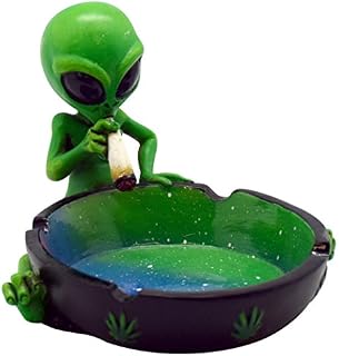 Fantasy Gifts 2820 Alien Smoking Ashtray, 4 inches, Multicolor