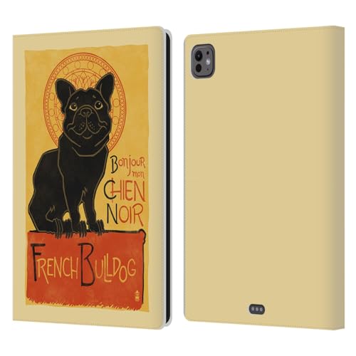 Coque iPad Pro 11 M4 2024 Bouledogue Français étui portefeuille cuir protection tablette