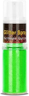 Go Ho UV Green Hair and Body Glitter Spray,St Patricks Day Accessories,UV Effect Glitter Powder Makeup for Hair/Body/Clothes,Dry Loose Sparkle Powder Festival Makeup,10g