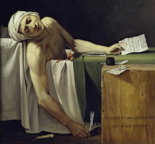 Affiche Toile La Mort de Marat 60x90cm pour décoration salon