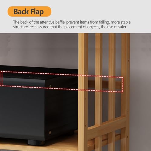 Supporto HiFi a 5 strati regolabile 152 cm rack stereo autoportante per lettore di dischi portatile unità di archiviazione multimediale per collezione audio e vinile