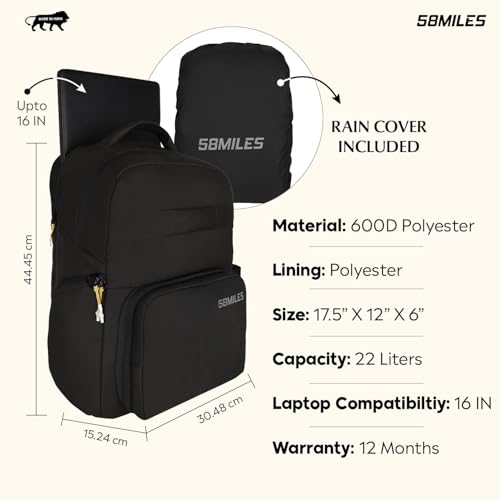 Image of Camera Bag for DSLR & Mirrorless - Professional Travel Camera Backpack - Includes Anti-Theft Zipper, Laptop Compartment, Rain Cover, Shockproof Custom Dividers, Drone, Tripod Holder - Black